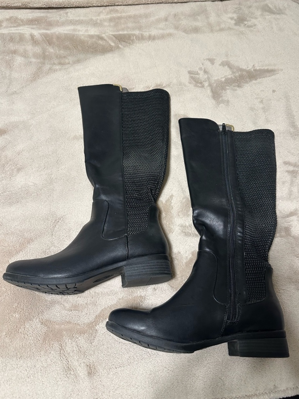 Black Knee-High Riding Boots - Picture 2 of 5
